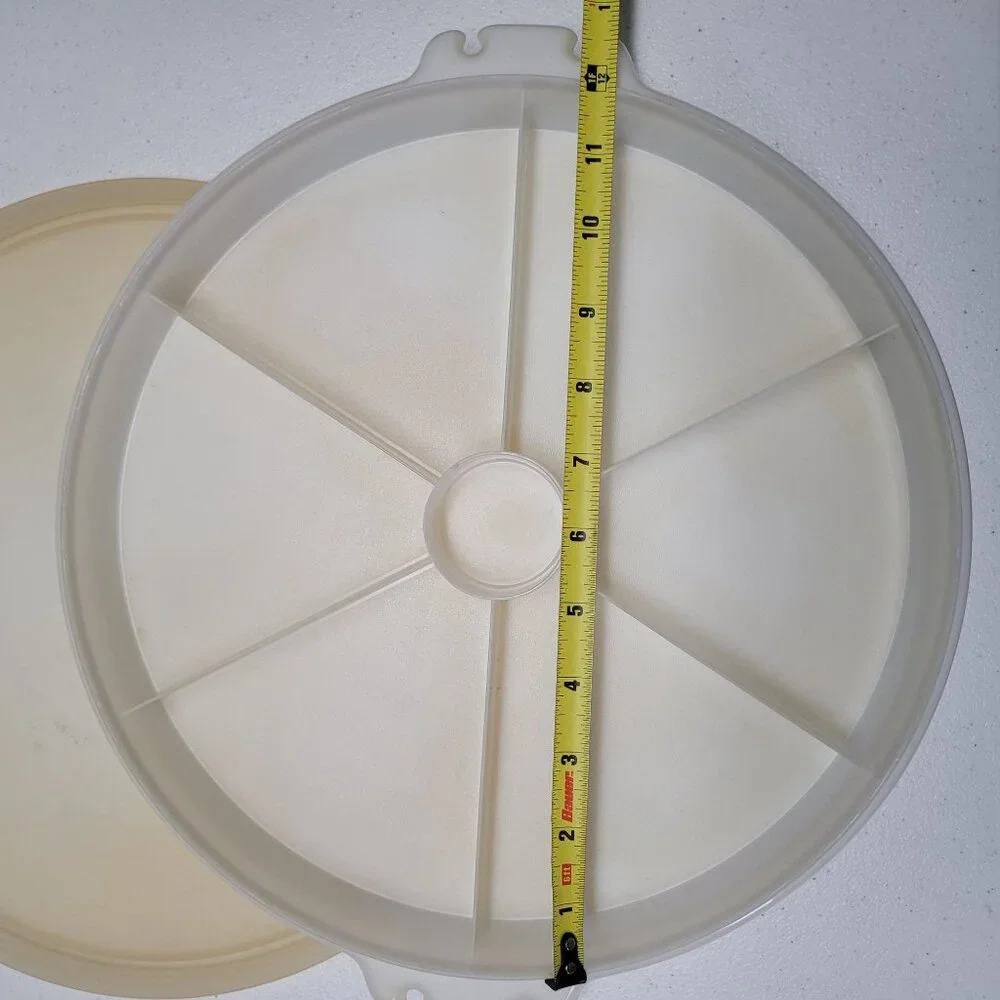 Tupperware 405 Large Round‎ Snack Server Lid Vintage 12 Inch